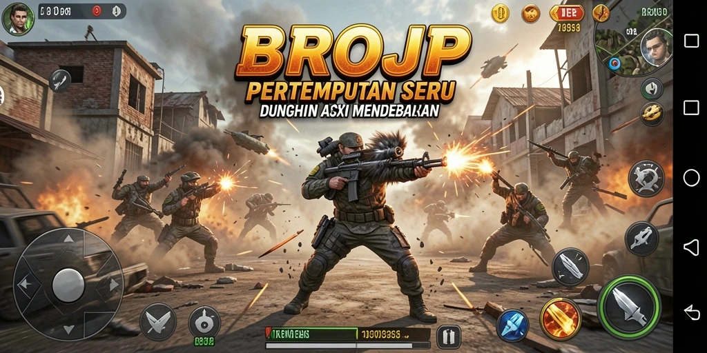 Tampilan aksi mendebarkan dalam BROJP dengan efek grafis yang menakjubkan.