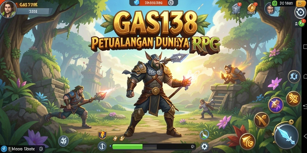 Screenshot gameplay GAS138 dengan pertempuran epik dan karakter unik.