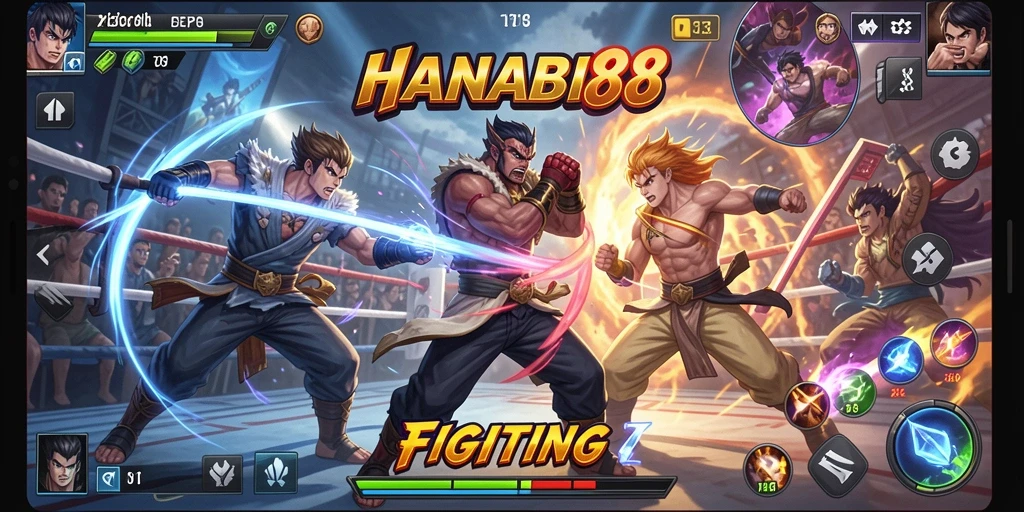 Tampilan gameplay menarik dalam <strong>HANABI88</strong> menunjukkan pertarungan yang intens.