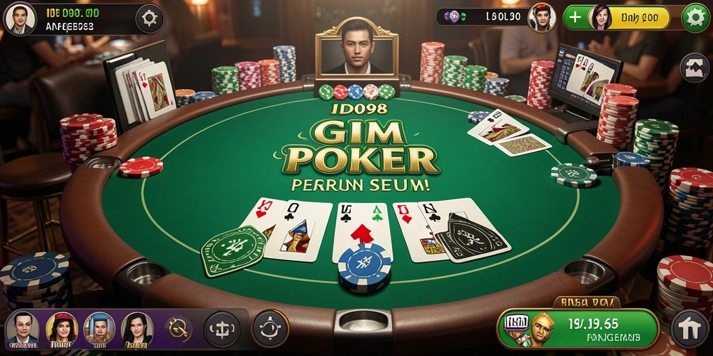 Tampilan gameplay Poker yang menarik di ID098.