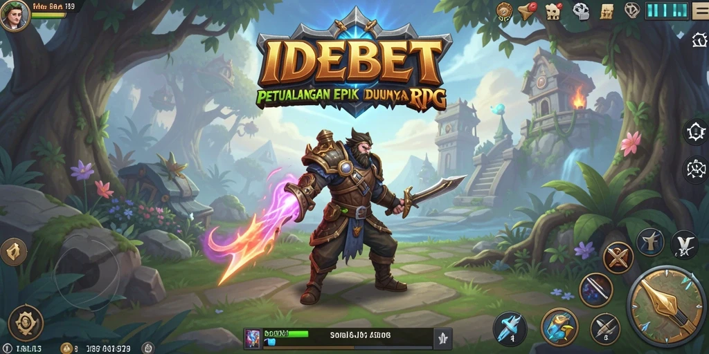 Tampilkan karakter dan pertarungan epik dalam gameplay RPG.