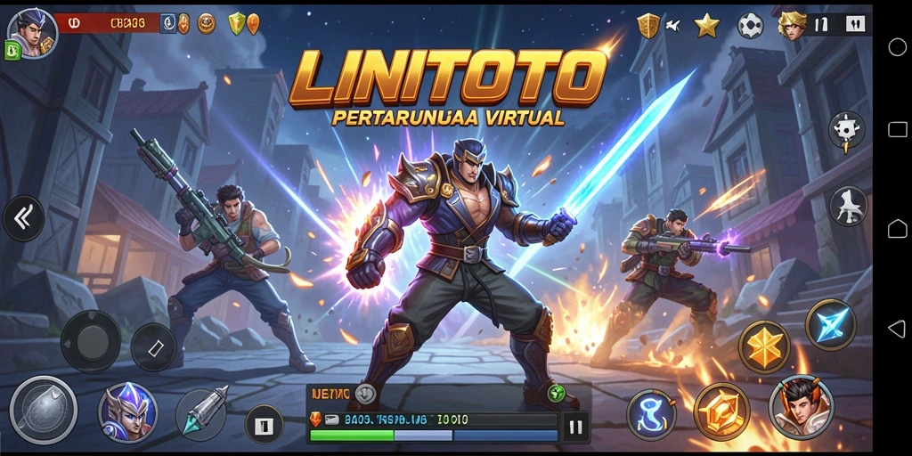 Tampilan gameplay seru dari LINITOTO dalam pertarungan yang mendebarkan.