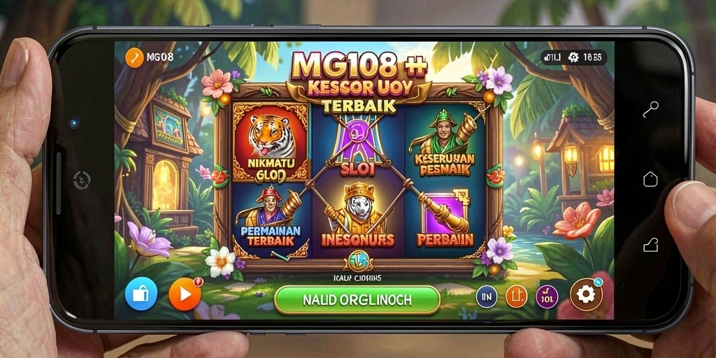 Tampilan gameplay Slot MG108 yang menarik dan penuh warna.