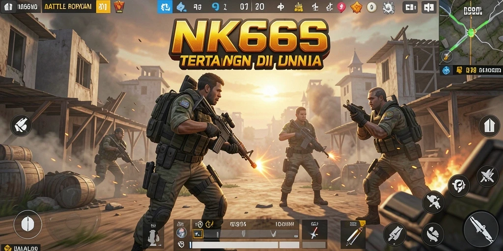 Tampilan gameplay NK666 yang memukau dalam pertarungan Battle Royale.