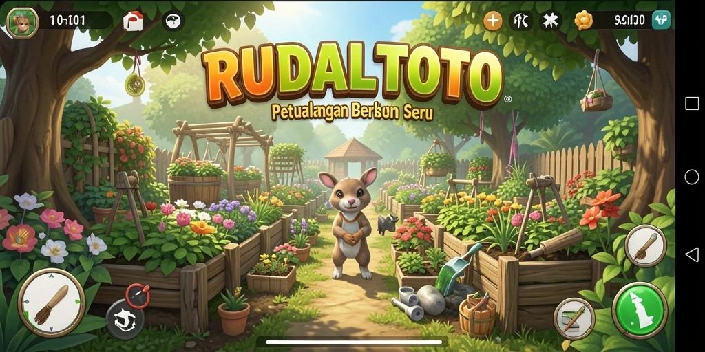 Tampilan menarik dari gameplay RUDALTOTO yang penuh warna.