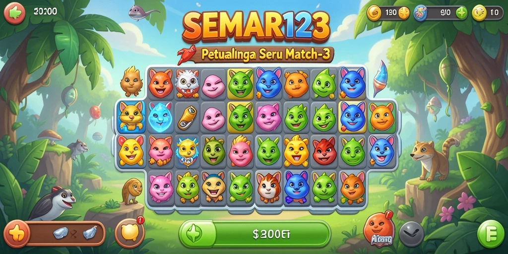 Gameplay seru yang penuh warna dalam SEMAR123.