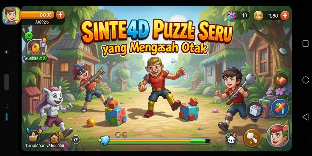 Tampilan gameplay SINTE4D yang menantang dan penuh strategi.