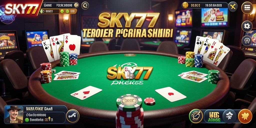 Screenshot utama <strong>SKY77</strong> menampilkan gameplay Poker yang seru dan penuh strategis.