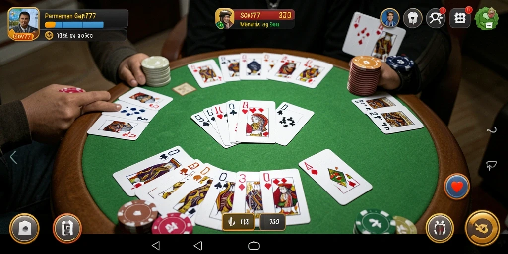 Tampilan gameplay Gaple yang seru dan interaktif.