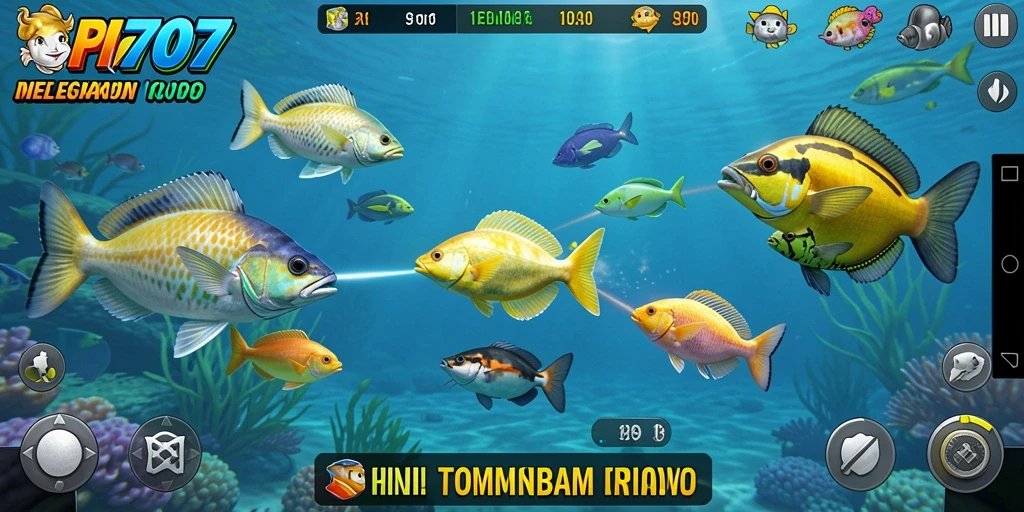 Screenshot gameplay SPIN707 menampilkan aksi menembak ikan yang seru.