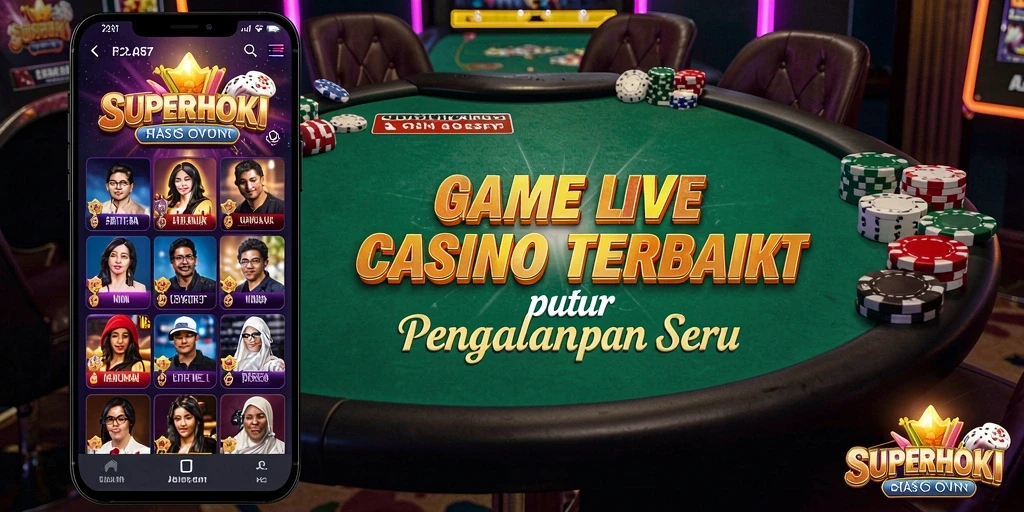 Tampilan gameplay Live Casino yang menarik di SUPERHOKI.