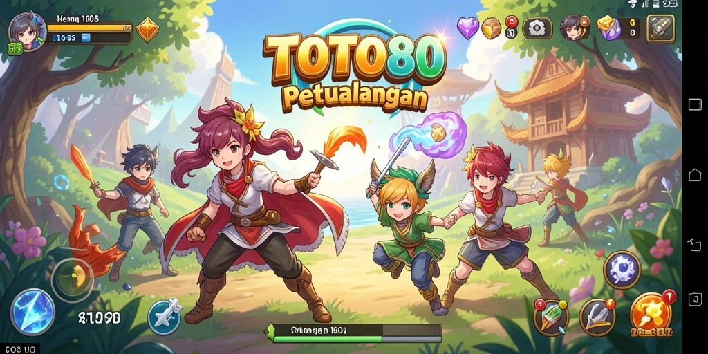 Screenshot game menunjukkan karakter anime sedang bertarung.