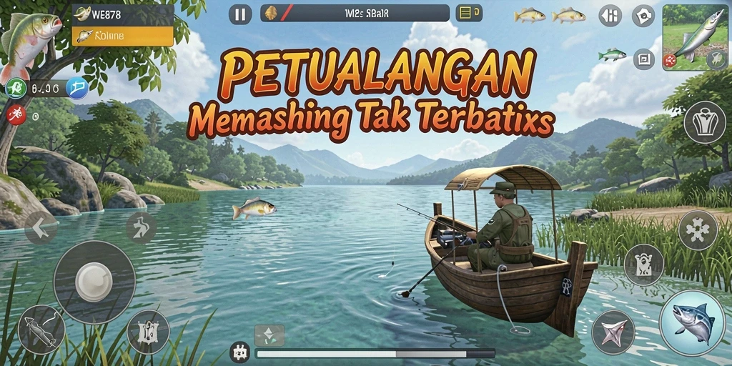 Tampilan gameplay WE878 yang memukau saat menangkap ikan.