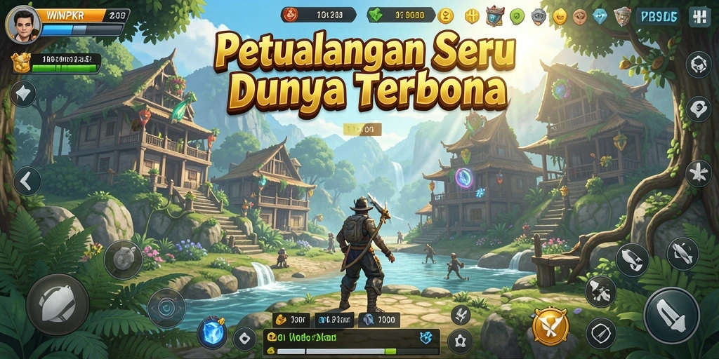 Tampilan gameplay <strong>WINPKR</strong> yang menakjubkan dalam dunia terbuka.