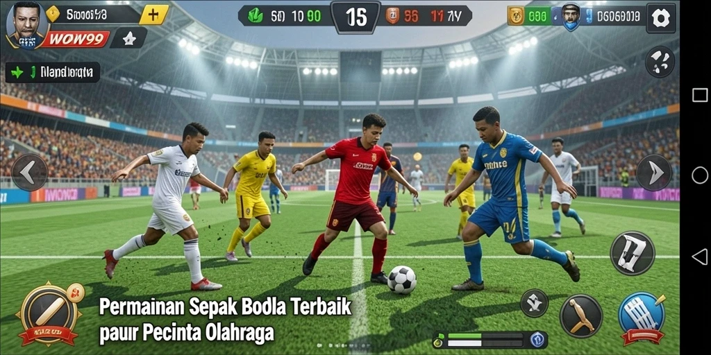 Tangkapan layar dari gameplay WOW99 menampilkan aksi seru di lapangan.