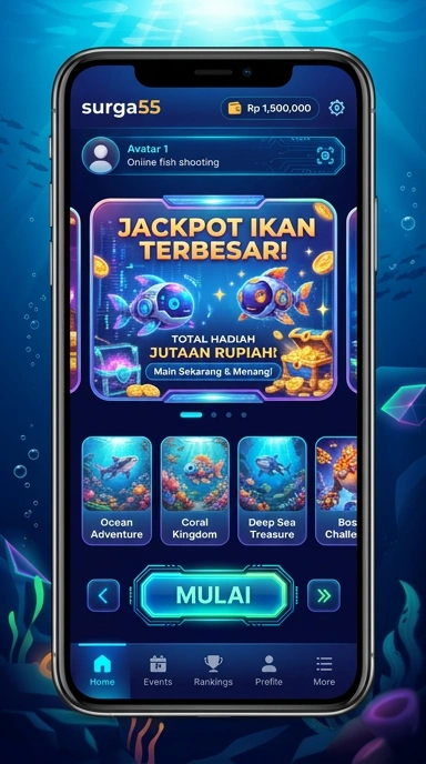 Tampilan aplikasi surga55 yang intuitif dan user-friendly.